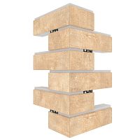 Угловая термопанель малая BestPoint Loft Brick Salt 456х236х236х40 мм