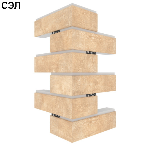 Угловая термопанель малая BestPoint Loft Brick Salt 456х236х236х40 мм Угловая термопанель малая BestPoint Loft Brick Salt 456х236х236х40 мм