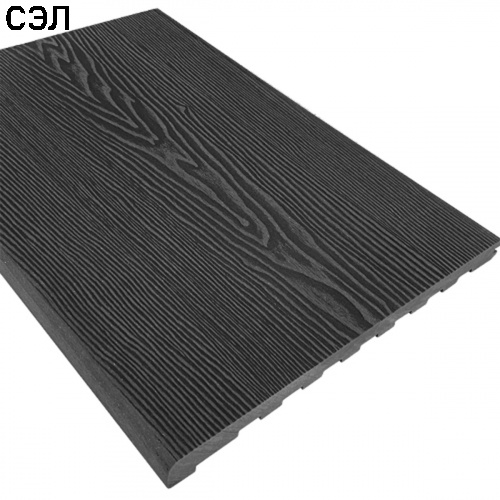Ступень из ДПК EasyDecking Вуд-Икс Черное дерево 4000х348х22 мм Ступень из ДПК EasyDecking Вуд-Икс Черное дерево 4000х348х22 мм