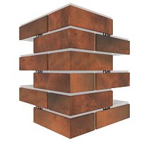 Угловая термопанель большая BestPoint Retro Brick Chili 456х365х365х100 мм