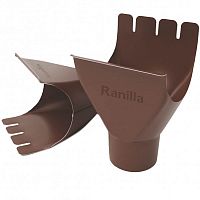 Воронка водосточная металлическая Ranilla RAL 8017 Коричневая 125/90 мм