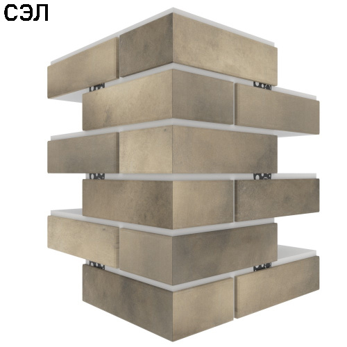 Угловая термопанель большая BestPoint Retro Brick Pepper 456х365х365х100 мм Угловая термопанель большая BestPoint Retro Brick Pepper 456х365х365х100 мм