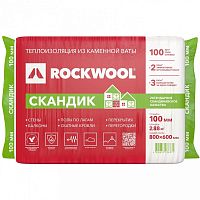 Утеплитель Rockwool Лайт Баттс Скандик 800х600х100 мм 6 шт в упаковке