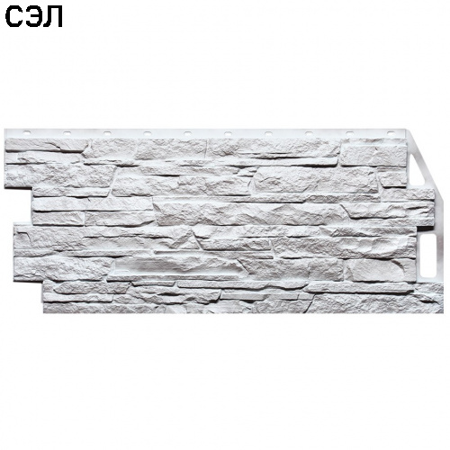 Фасадная панель FineBer Скала Мелованный белый 1090х460 мм