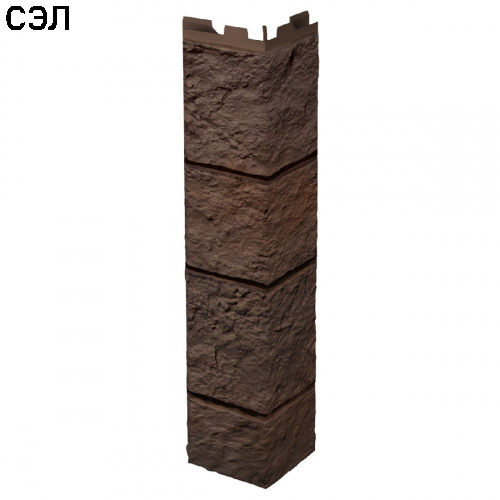 Угол наружный Технониколь Песчаник Темно-коричневый 420х92х92 мм