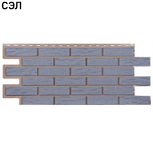 Фасадная панель T-Siding Саман Серый 1090х455 мм