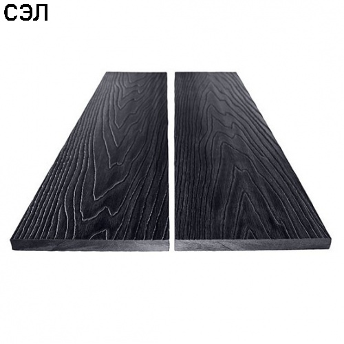 Заборная доска из ДПК RusDecking UnoDeck Forte Графит-30 4000х140х13 мм