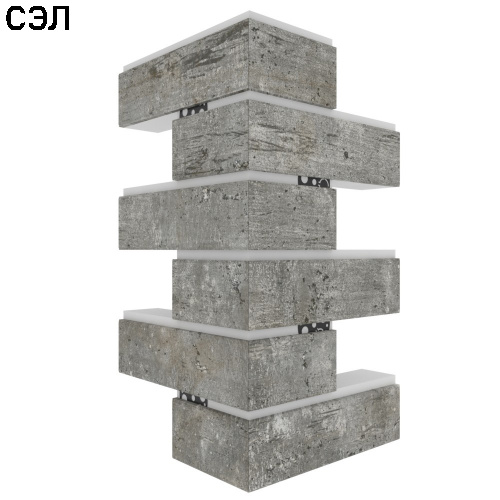 Угловая термопанель малая BestPoint Exclusive Cement Dark 456х236х236х50 мм Угловая термопанель малая BestPoint Exclusive Cement Dark 456х236х236х50 мм