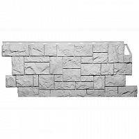 Фасадная панель FineBer Камень дикий Мелованный белый 1123х465 мм