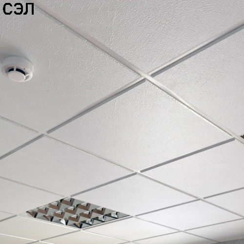 Потолок кассетный Cesal Line B29 Шелк Белый 595х595х0,56 мм