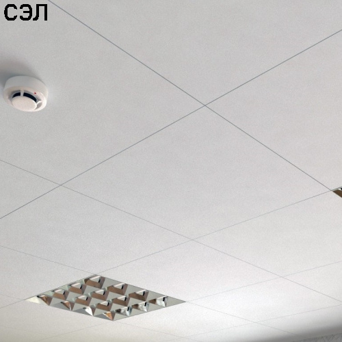 Потолок кассетный Cesal 3306 Белый Матовый 595x595х0,58 мм