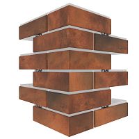 Угловая термопанель большая BestPoint Retro Brick Chili 456х365х365х80 мм