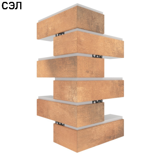 Угловая термопанель малая BestPoint Loft Brick Curry 456х236х236х60 мм Угловая термопанель малая BestPoint Loft Brick Curry 456х236х236х60 мм