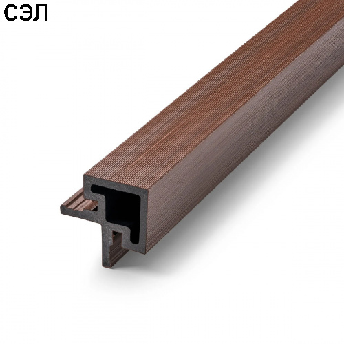 Уголок из ДПК для реечной панели EasyDecking Ко-экструзия Каштан 4000х50х50 мм