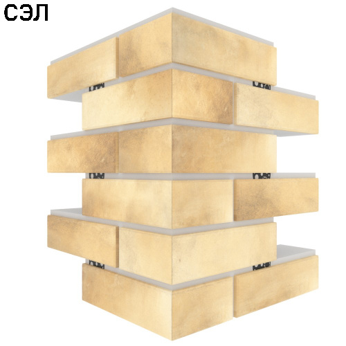Угловая термопанель большая BestPoint Retro Brick Salt 456х365х365х80 мм Угловая термопанель большая BestPoint Retro Brick Salt 456х365х365х80 мм