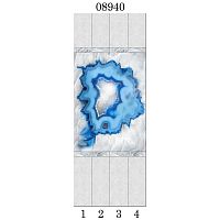 Стеновая панель ПВХ Panda 08940 Агат панно с фоном 2700х250х8 мм комплект 4 шт