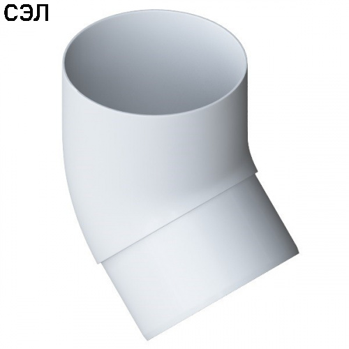 Колено трубы 45 градусов ПВХ Альта-Профиль Элит Белое 95 мм