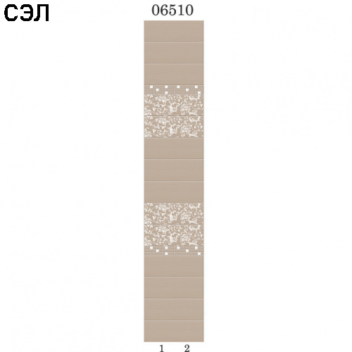 Стеновая панель ПВХ Panda 06510 Эдем фон 2700х250х8 мм комплект 2 шт