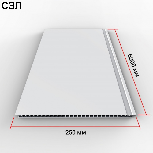 Панель ПВХ Vivipan Белый Сатин 6000х250х9 мм