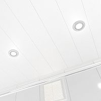 Потолок реечный Cesal C01 Жемчужно-белый Глянцевый Profi 100х4000х0,3 мм