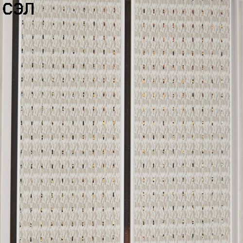 Панель ПВХ Vivipan 2-х секционная Н1-15/1 Штрих бежевый 3000х200х8 мм старая фаска