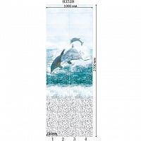 Стеновая панель ПВХ Panda 03520 Море Дельфины 2700х250х8 мм комплект 4 шт