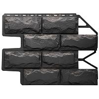 Фасадная панель FineBer Блок Тёмно-серый 795х595 мм