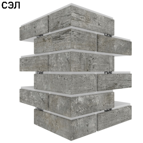 Угловая термопанель большая BestPoint Exclusive Cement Dark 456х365х365х100 мм Угловая термопанель большая BestPoint Exclusive Cement Dark 456х365х365х100 мм