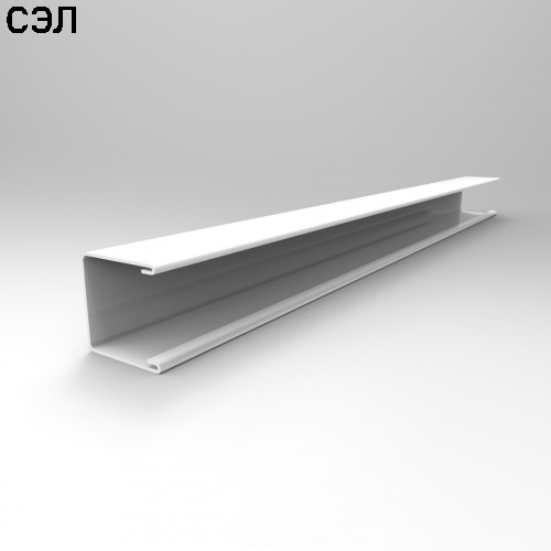 П-образный профиль алюминиевый Cesal C01 Жемчужно-белый Глянцевый Profi 14х14х4000х0,3 мм