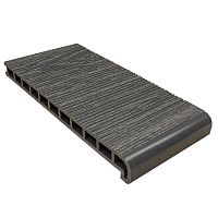Ступень из ДПК пустотелая Faynag Wood Мокрый асфальт 4000х320х24 мм