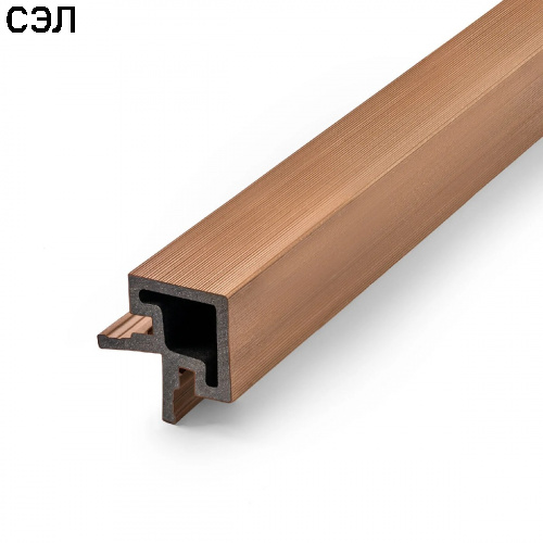 Уголок из ДПК для реечной панели EasyDecking Ко-экструзия Тик 4000х50х50 мм Уголок из ДПК для реечной панели EasyDecking Ко-экструзия Тик 4000х50х50 мм