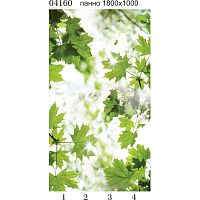 Потолочная панель ПВХ Panda 04160 Листья панно 1800х250х8 мм комплект 4 шт