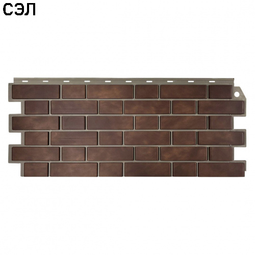 Фасадная панель FineBer Кирпич облицовочный 3D Керамический-черный 1045х440 мм