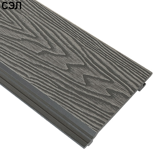 Фасадная панель из ДПК EasyDecking Вуд-Икс Серый 3000х134х21 мм Фасадная панель из ДПК EasyDecking Вуд-Икс Серый 3000х134х21 мм