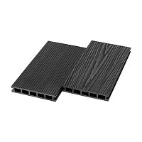 Террасная доска из ДПК RusDecking UnoDeck Ultra Графит-30 4000х150х24 мм