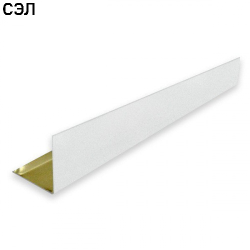 L-профиль алюминиевый Cesal C01 Жемчужно-белый Глянцевый 25х25х3000х0,4 мм