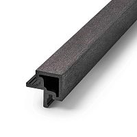 Уголок из ДПК для реечной панели EasyDecking Вуд-Икс Черное дерево 3000х50х50 мм
