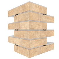 Угловая термопанель большая BestPoint Loft Brick Salt 456х365х365х100 мм