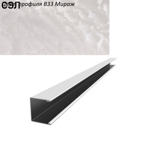 П-образный профиль алюминиевый Cesal B33 Мираж 14х14х3000х0,53 мм