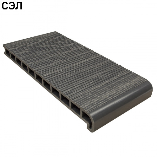 Ступень из ДПК Faynag Wood Мокрый асфальт 3000х320х24 мм Ступень из ДПК Faynag Wood Мокрый асфальт 3000х320х24 мм