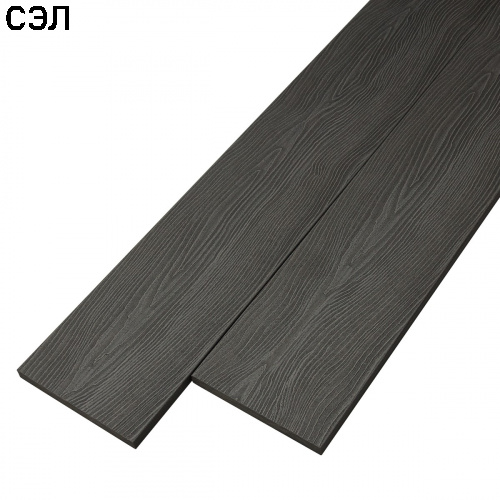 Заборная доска из ДПК с двусторонним тиснением Altay Decking Графит 4000х130х12 мм Заборная доска из ДПК с двусторонним тиснением Altay Decking Графит 4000х130х12 мм