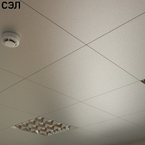 Потолок кассетный Cesal С02 Металлик Серебристый 300x300х0,45 мм