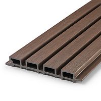 Фасадная доска из ДПК EasyDecking Ко-экструзия Рейка Каштан 4000х200х26 мм