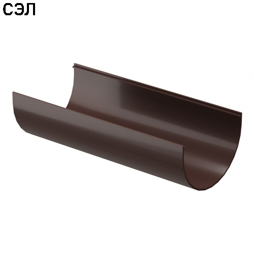 Желоб водосточный ПВХ Docke Standard Темно-коричневый 120х3000 мм