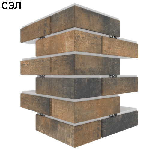 Угловая термопанель большая BestPoint Loft Brick Cardamon 456х365х365х100 мм Угловая термопанель большая BestPoint Loft Brick Cardamon 456х365х365х100 мм