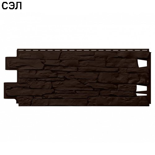 Фасадная панель Технониколь Оптима Камень Темно-коричневый 1000х420 мм