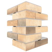 Угловая термопанель большая BestPoint Loft Brick Masala 456х365х365х80 мм