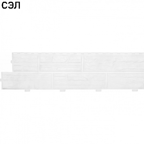 Формованный сайдинг Альта-Профиль Сланцевая порода Белый 3100х230 мм