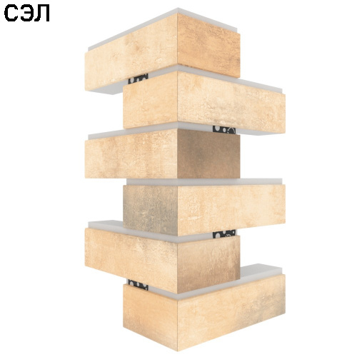 Угловая термопанель малая BestPoint Loft Brick Masala 456х236х236х50 мм