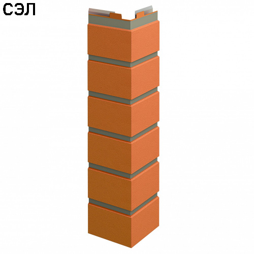 Угол наружный Технониколь Оптима Клинкер Красно-коричневый 420х92х92 мм
